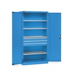 ארון דלתות כנף עם 4 מדפים ו-3 מגירות 1023x555x2000 ממ העתק
