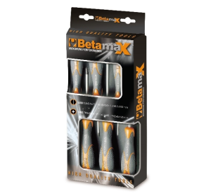 סט 8 מברגים פיליפס + שטוח Beta Max