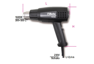 אקדח חום 1600W עד 500 מעלות