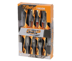 סט 8 מברגים פיליפס + שטוח Beta Grip