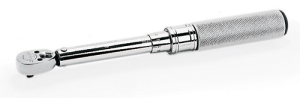 ידיות מומנט עם נקישה "קליק", רצ'ט דו כיווני Torque Wrench, Adj. Click Type, U.S, Fixed-Ratchet, 10-50 in-lb, 1/4" drive