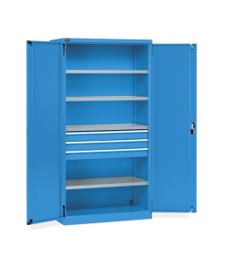 ארון דלתות כנף עם 4 מדפים ו-3 מגירות 1023x555x2000 ממ העתק